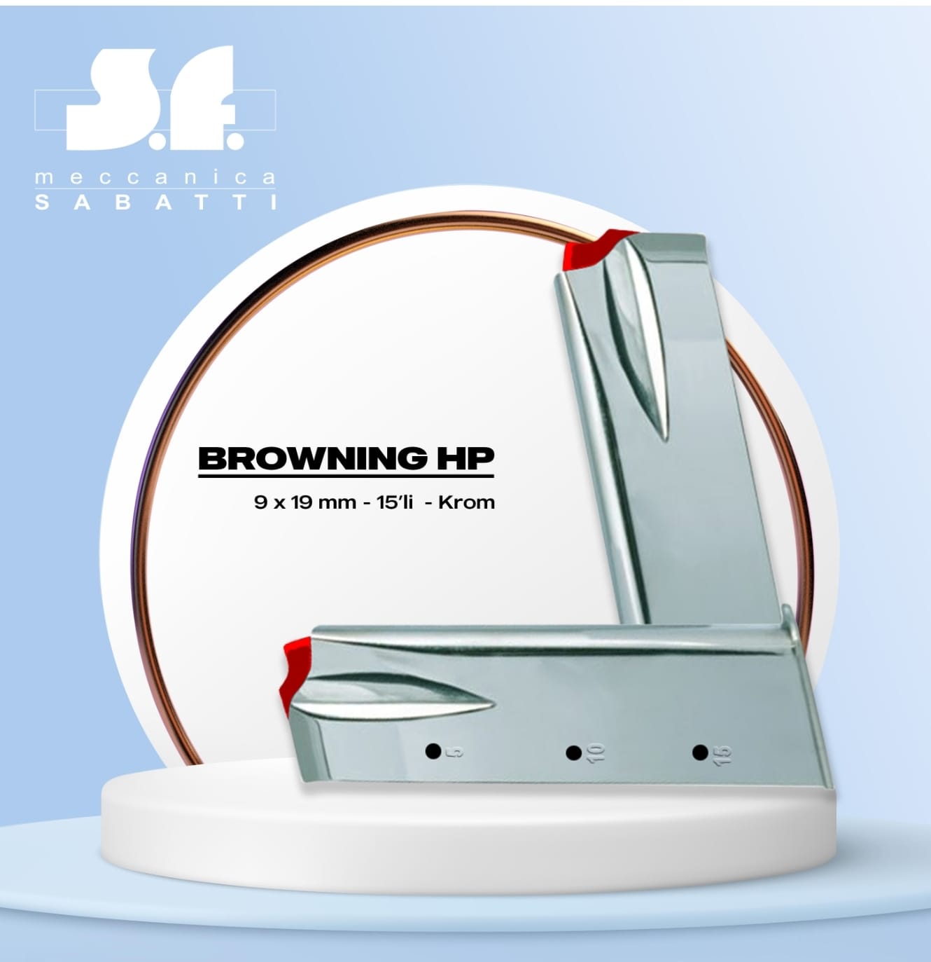 BROWNING HP (KROM TABANCA ŞARJÖRÜ)